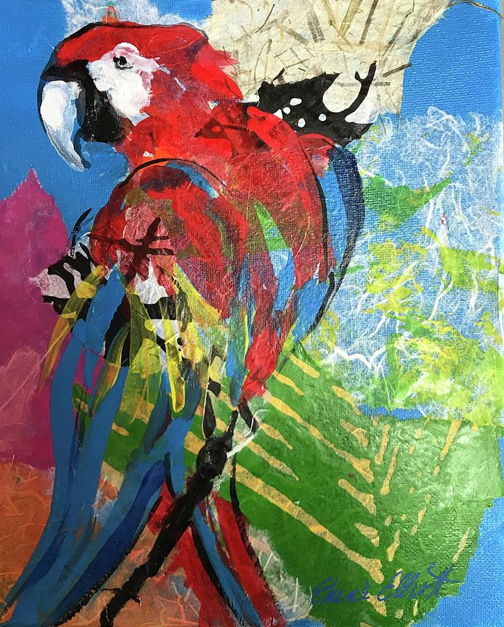 Mexico Macaw III Painting by Elaine Elliott