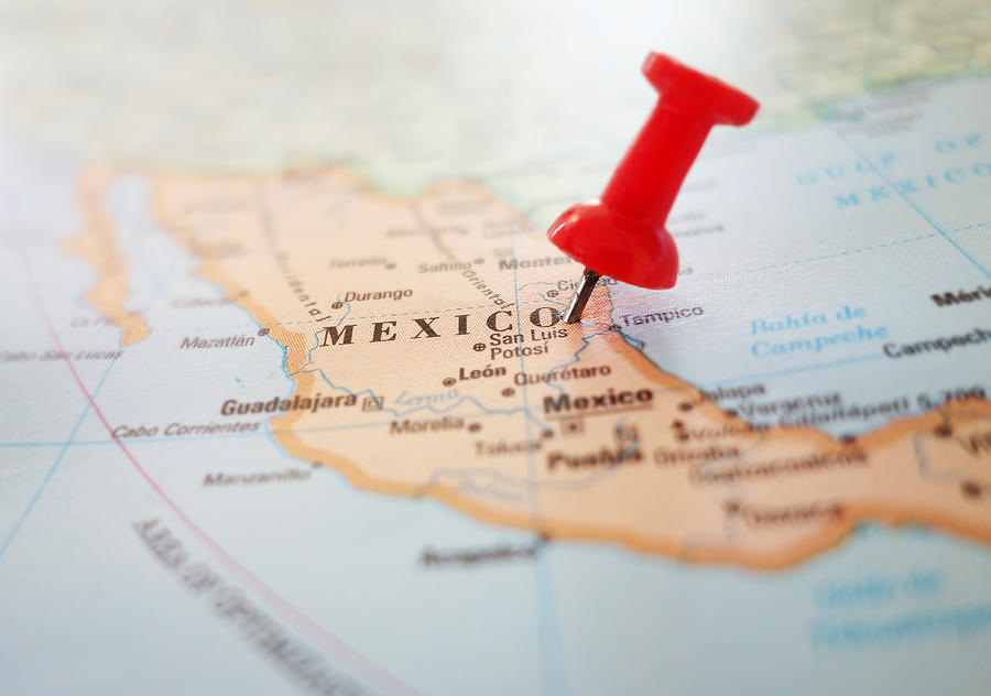 Mexico map pin Photograph by Zimmytws