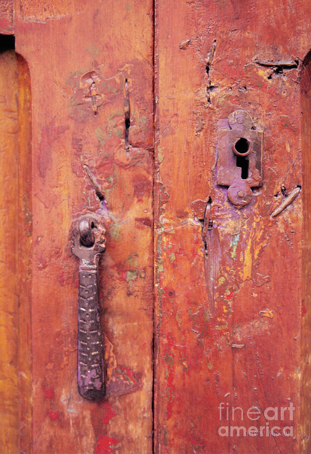 Mexico photography - Red and Purple Door Photograph by Sharon Hudson