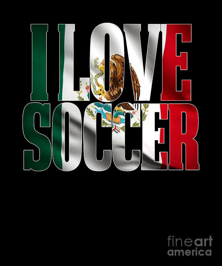 Soccer Digital Art -  Mexico Soccer Design Mexican Flag by Funny4You