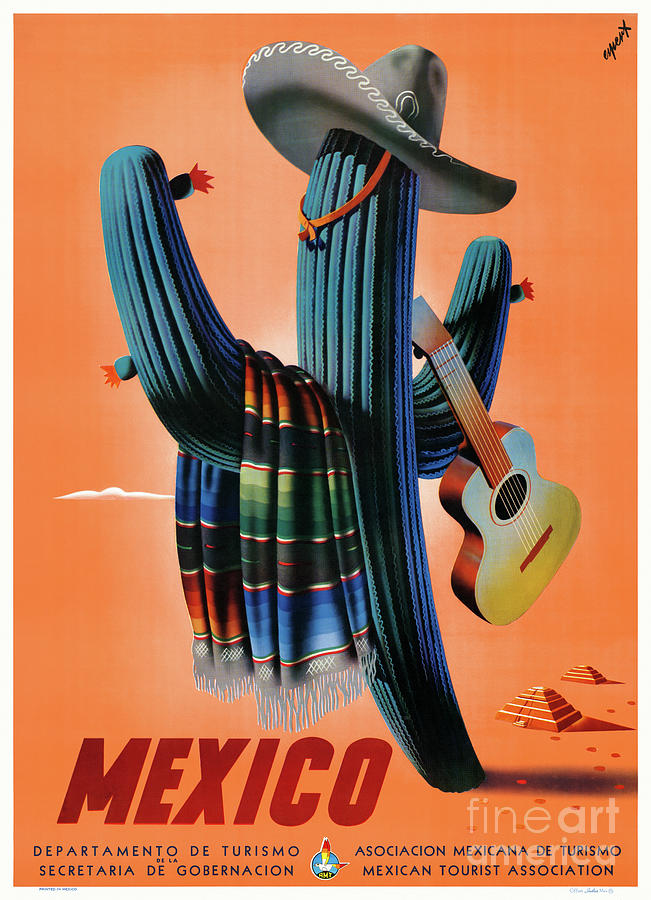 Vintage Painting - Mexico Vintage Travel Poster 1945 by Vintage Treasure