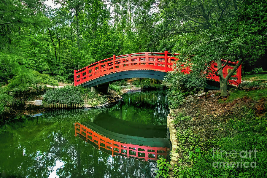 Meyer Bridge at Sarah P. Duke Gardens in Durham NC Photograph by Shelia Hunt