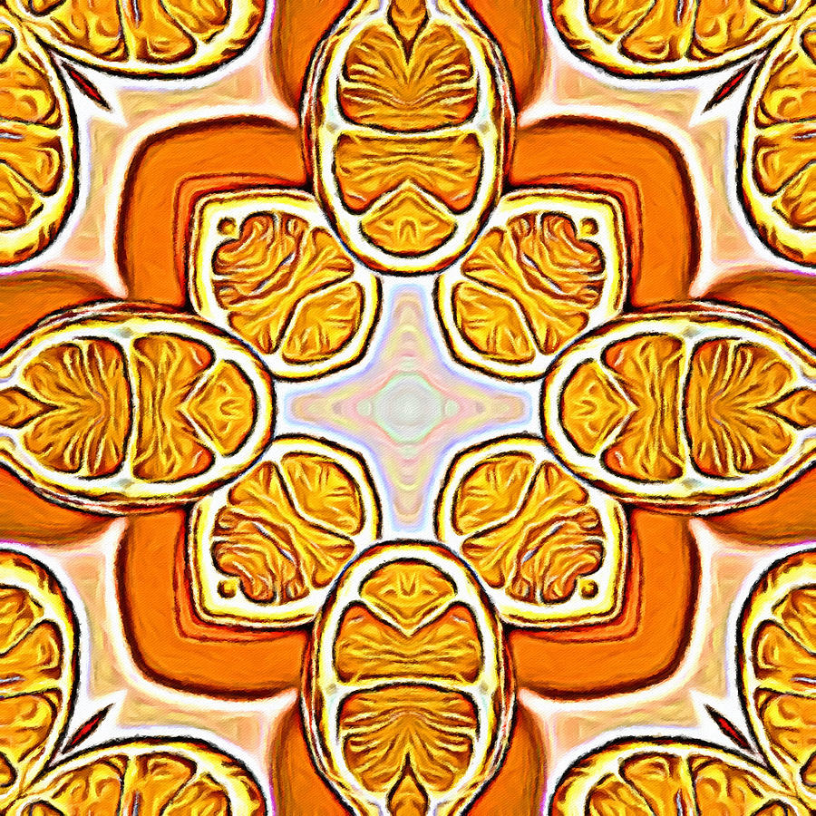 Meyer Lemon Digital Art - Meyer Lemon Seal of Strength by Pamela Storch