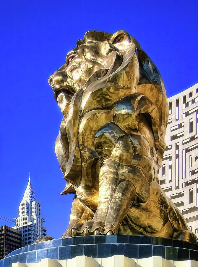 MGM Lion Sculpture, Las Vegas Photograph by Tatiana Travelways