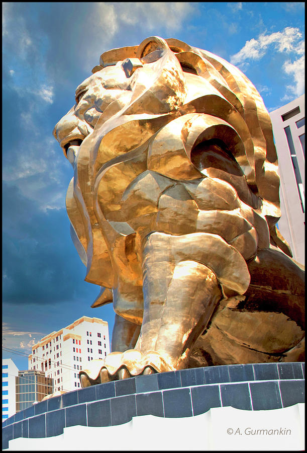 MGM Lion Statue, Las Vegas Nevada Photograph by A Macarthur Gurmankin