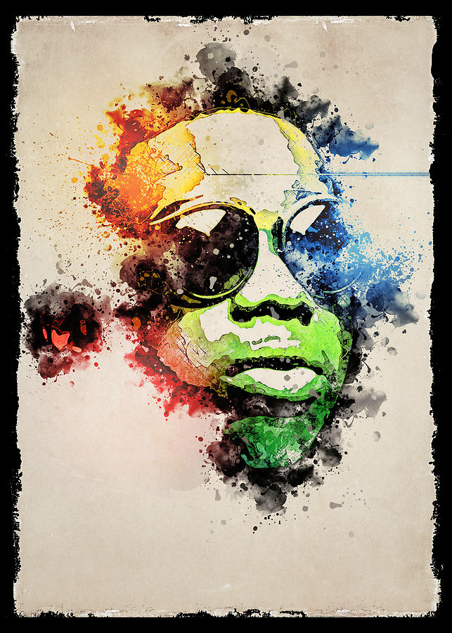 Mhd Mohamed Sylla French Rapper From Paris Colorful Mixed Media By