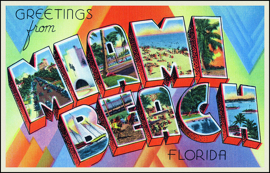 VINTAGE Florida FL Miami & Miami Beach Postcard Pack