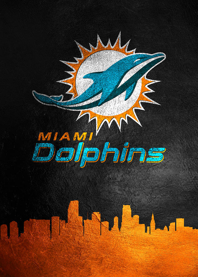 Miami Dolphins Skyline Digital Art by AB Concepts