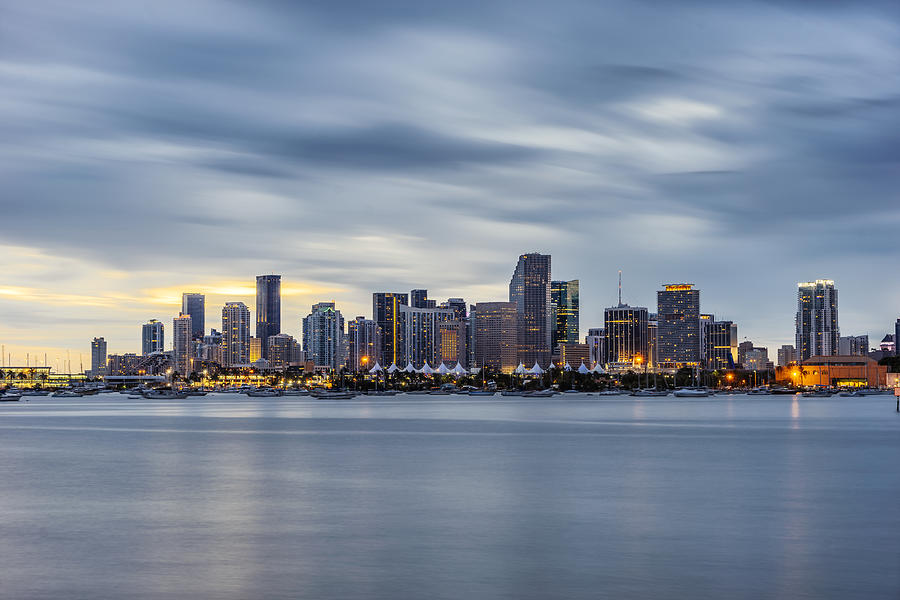 Miami Downtown skyline at sunset Photograph by FilippoBacci