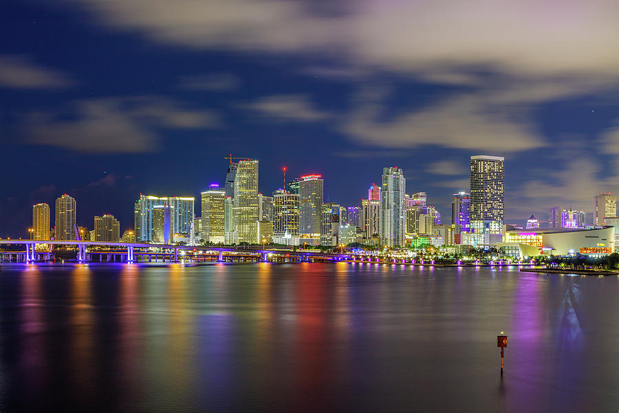 Miami during the Twilight Hour Photograph by Claudia Domenig | Pixels