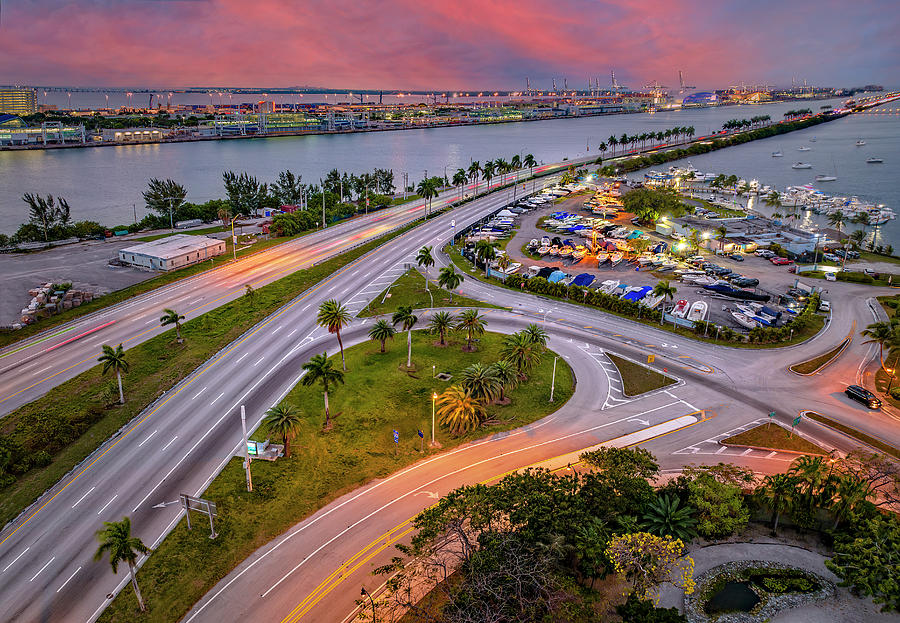 Miami FL Aerial Photograph by Susan Candelario