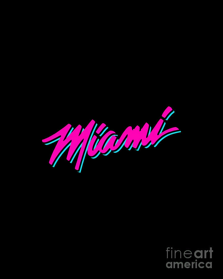 Miami Heat Vice Digital Art by Joshua Carl - Pixels