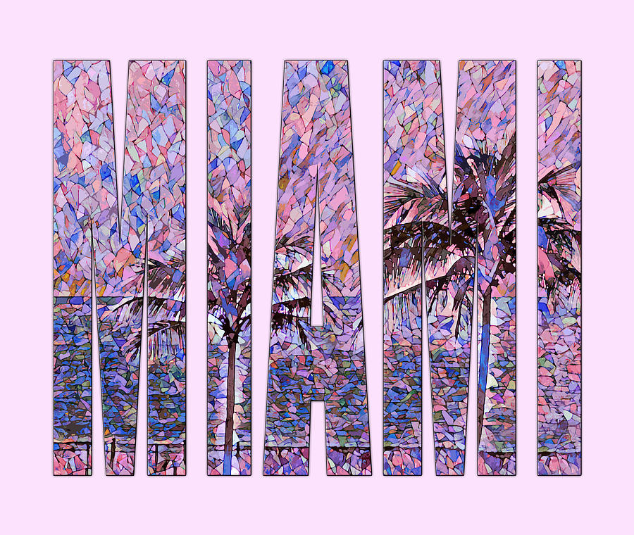 Miami in Pink and Blue Photograph by Corinne Carroll