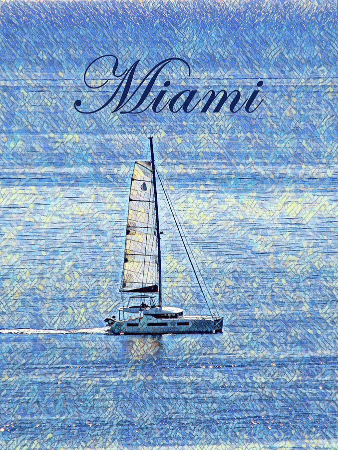 Miami Morning Sailing Photograph by Corinne Carroll