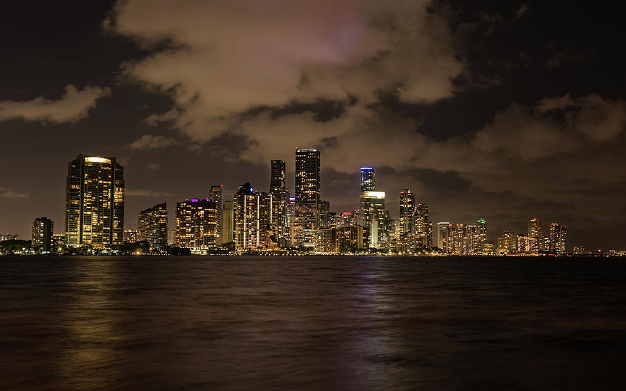 Miami Night Scape Photograph by Travel Quest Photography