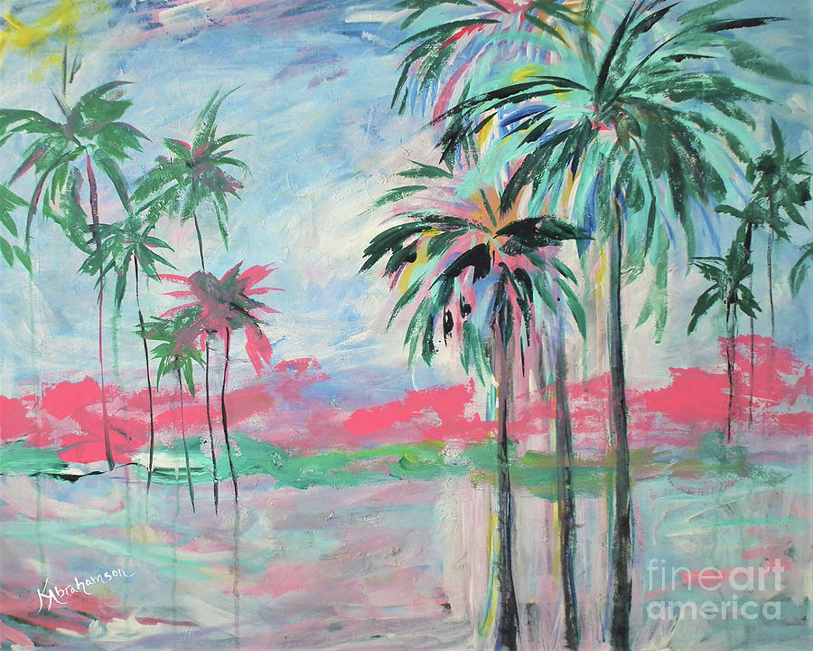 Miami Palms Painting by Kristen Abrahamson