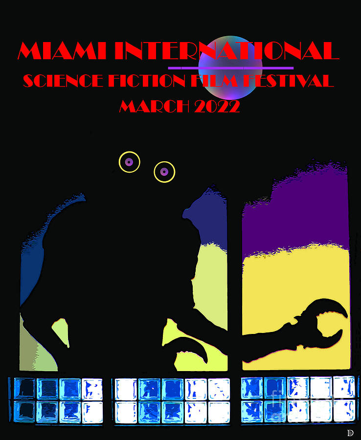 Miami Sci Fi film fest poster A Mixed Media by David Lee Thompson