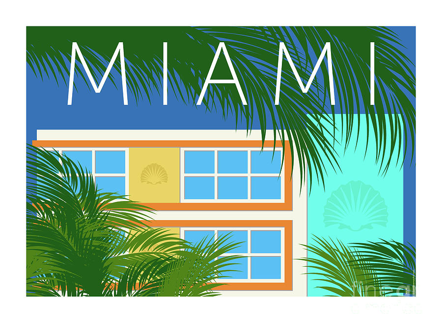 Miami Shell Building Digital Art by Sam Brennan