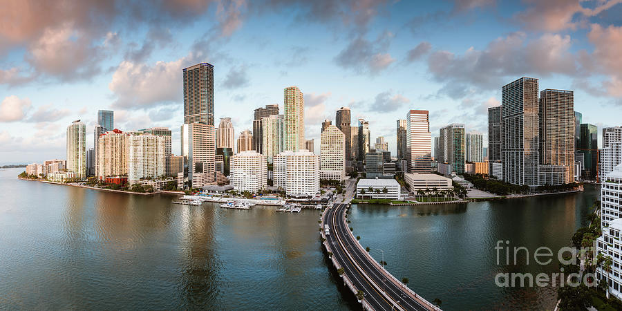 Miami skyline panoramic Photograph by Matteo Colombo