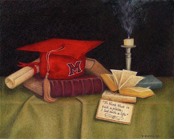 Miami University Graduation Day Painting by Valerie Evans Miami University Graduation Day Painting by Valerie Evans