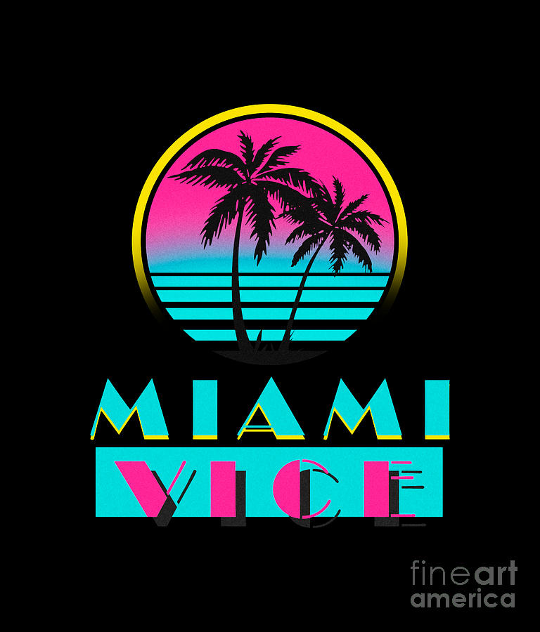 Miami Vice Miami Historic Landmarks Digital Art by Mizorey Tee - Fine ...