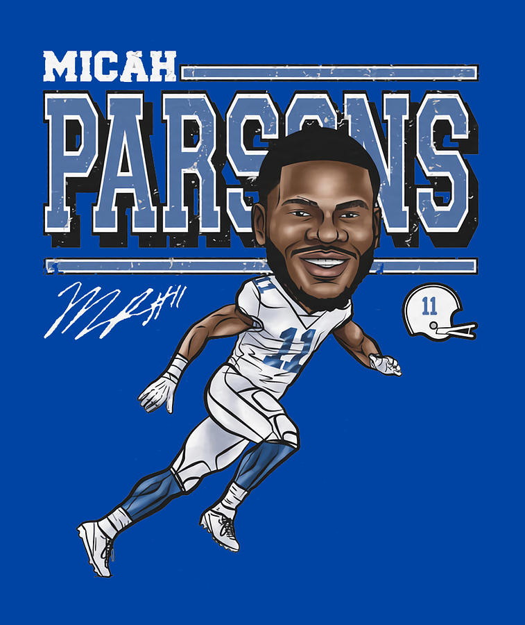 Micah Parsons Cartoon Digital Art By Kelvin Kent Pixels