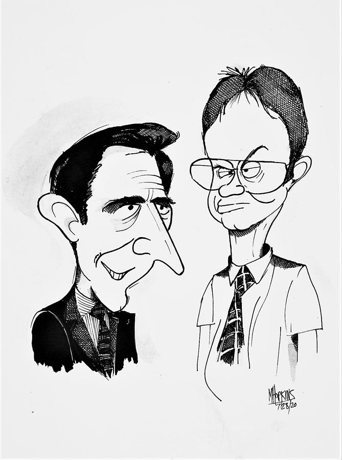 Michael and Dwight Drawing by Michael Hopkins