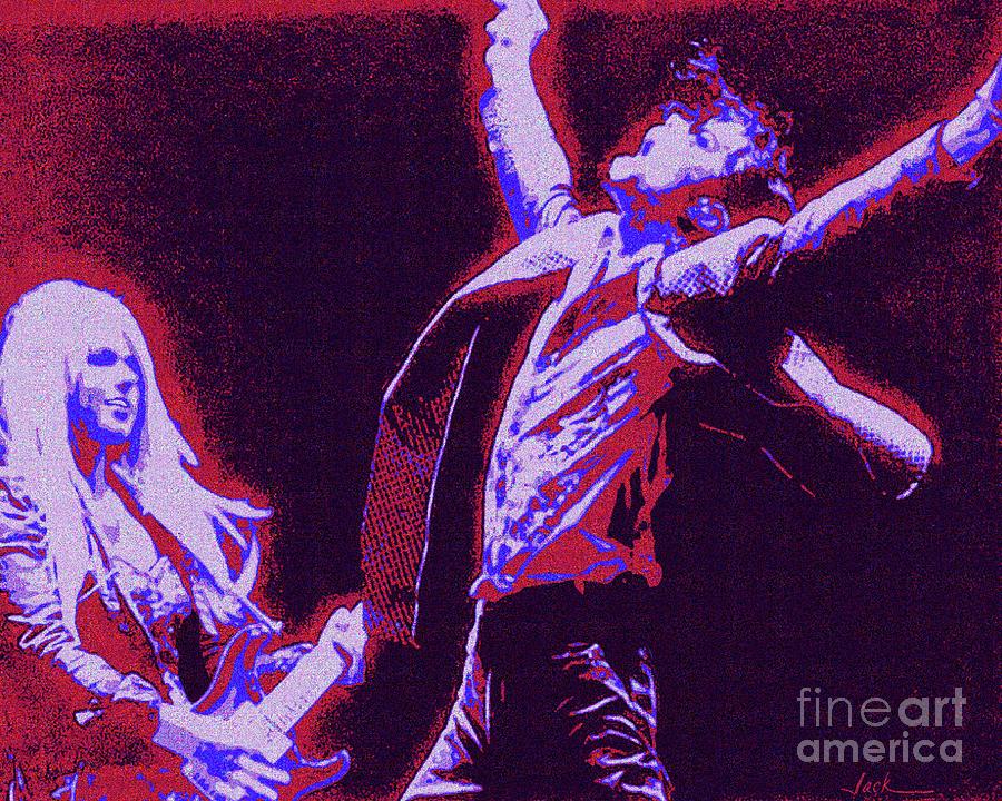 Michael Jackson Painting - Michael and Orianthi by Jack Bunds Michael Jackson Painting - Michael and Orianthi by Jack Bunds
