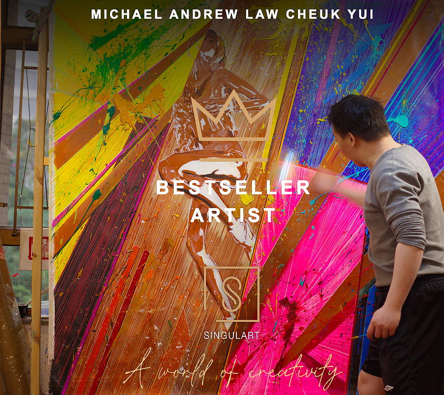 Michael Andrew Law Singulart Best Seller Announcement Card Ad Art Poster Metal Me Edition Photograph by Michael Andrew Law Cheuk Yui