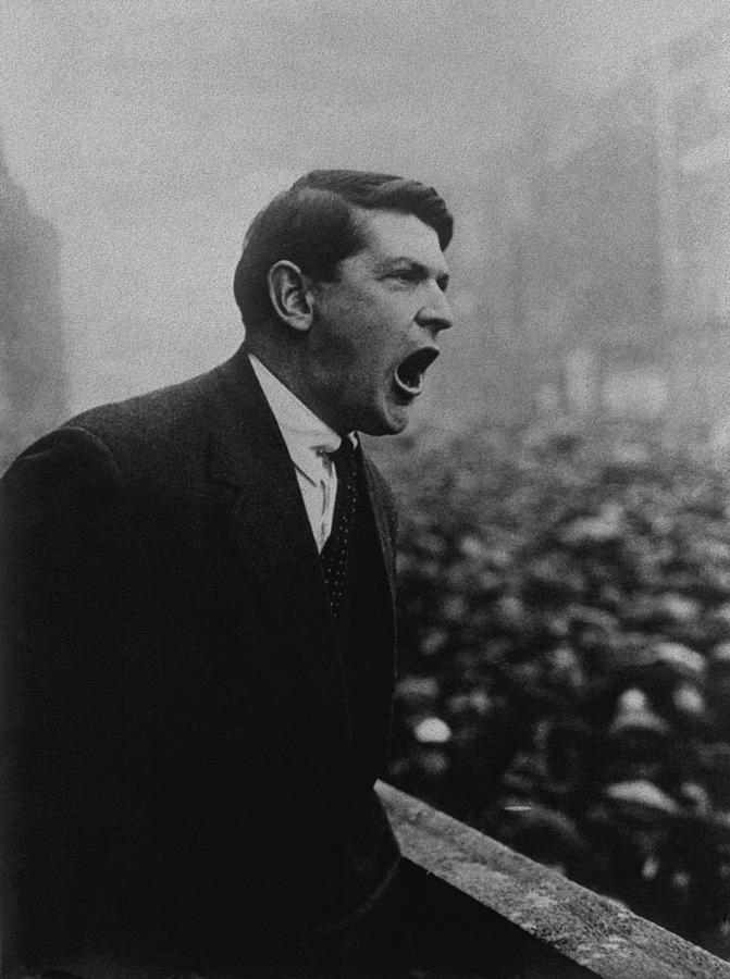 Michael Collins Speaking To A Dublin Crowd - 1922 Photograph