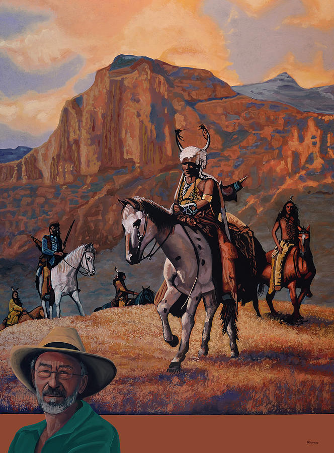 Horse Painting - Michael Dudash Western Painting by Paul Meijering