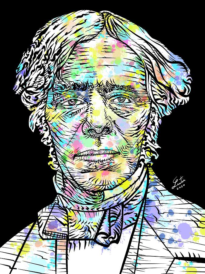 MICHAEL FARADAY watercolor and ink portrait Drawing by Fabrizio ...