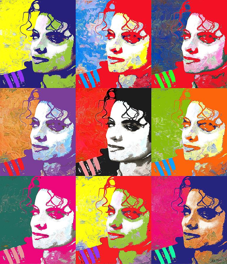 Michael Jackson Digital Art - Michael Jackson Andy Warhol Style by Linda Mears
