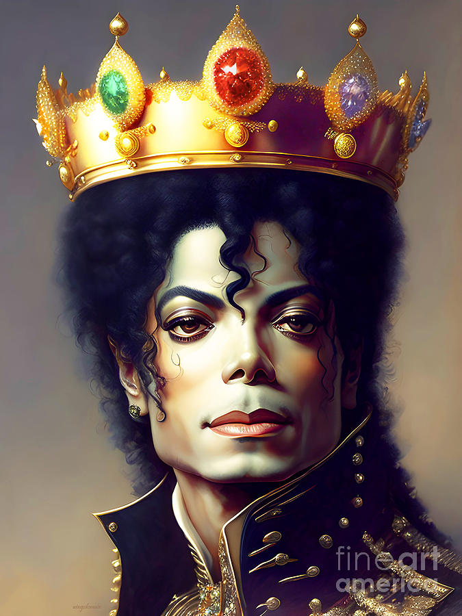 Michael Jackson Mixed Media - Michael Jackson King Of Pop 20230218j by Wingsdomain Art and Photography