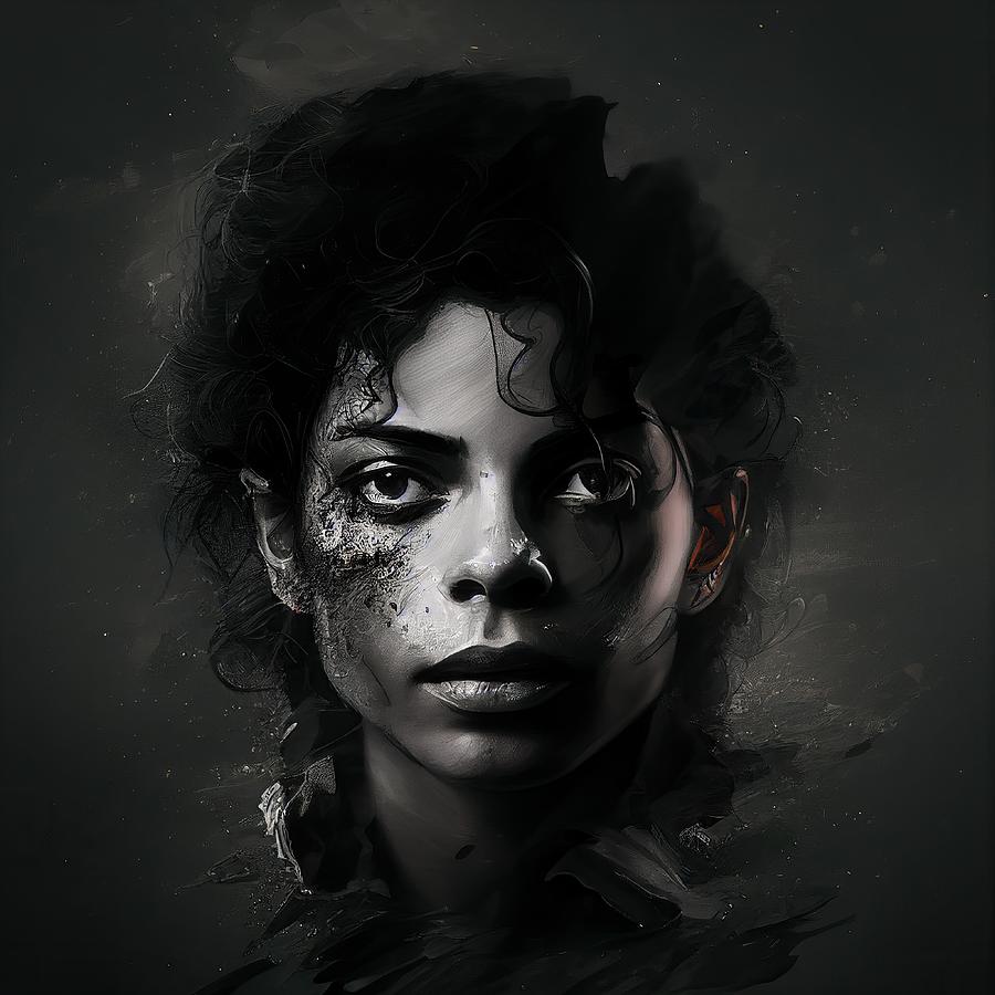 Michael Jackson Digital Art - Michael Jackson No.5 by My Head Cinema