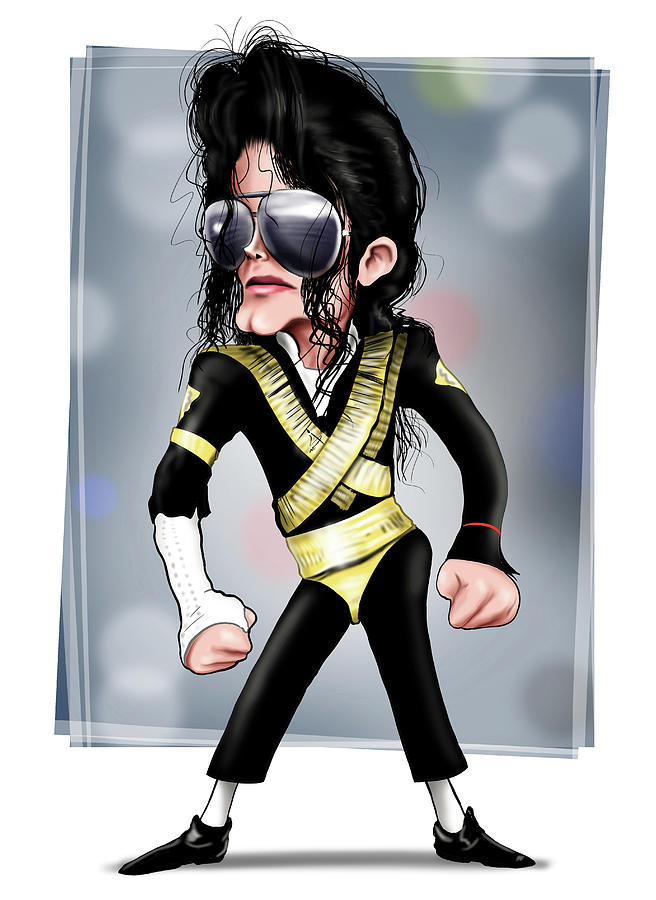 Michael Jackson toon Digital Art by Hani AlHed - Pixels