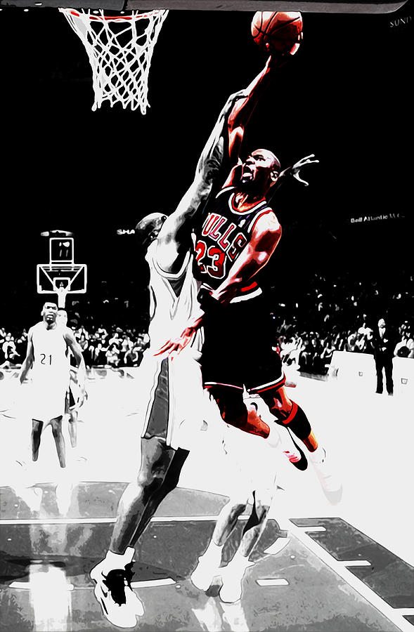 Michael Jordan 1e Mixed Media by Brian Reaves