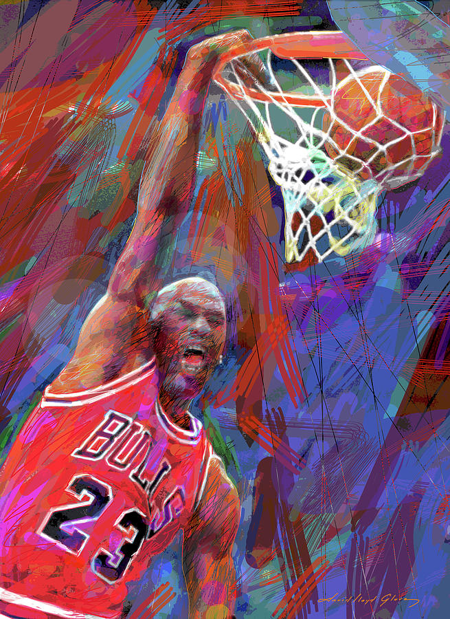 Michael Jordan Painting - Michael Jordan Ace by David Lloyd Glover