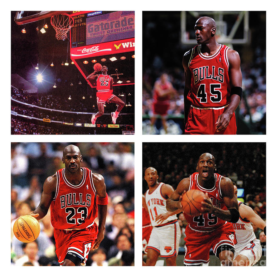 Michael Jordan Basketball Art Collage Design Digital Art by GnG Bros ...