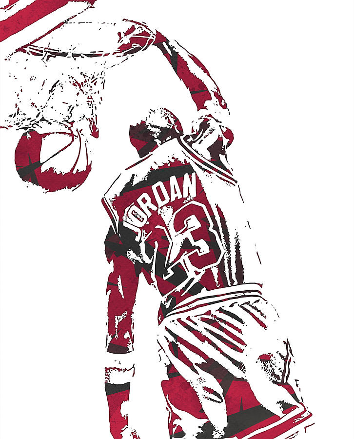 Michael Jordan Chicago Bulls Sketch Art 1001 Mixed Media by Joe ...