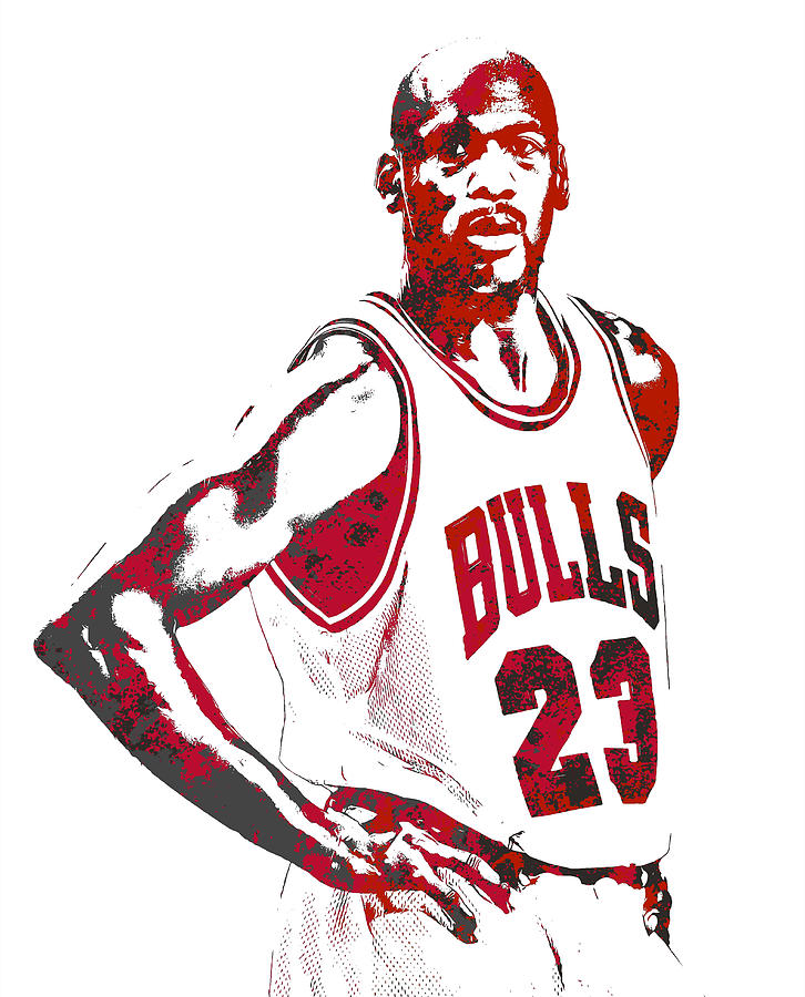 Michael Jordan Chicago Bulls Sketch Art 1005 Mixed Media by Joe ...