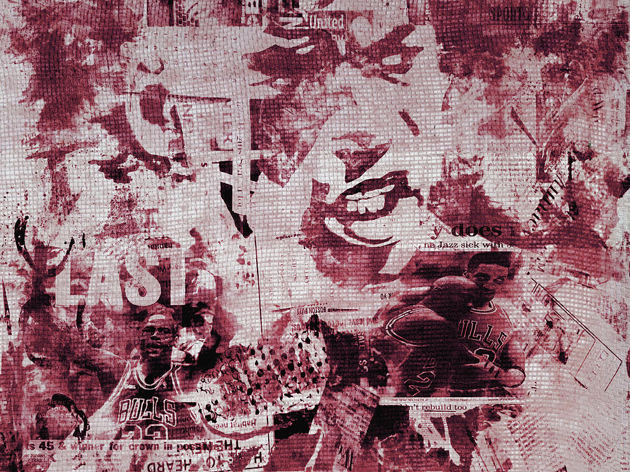 Michael Jordan Collage Mixed Media by Brian Reaves