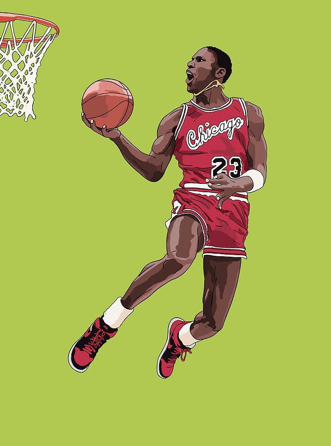 Michael Jordan Dunk Art Work Digital Art by Rodrigo Camacho - Pixels