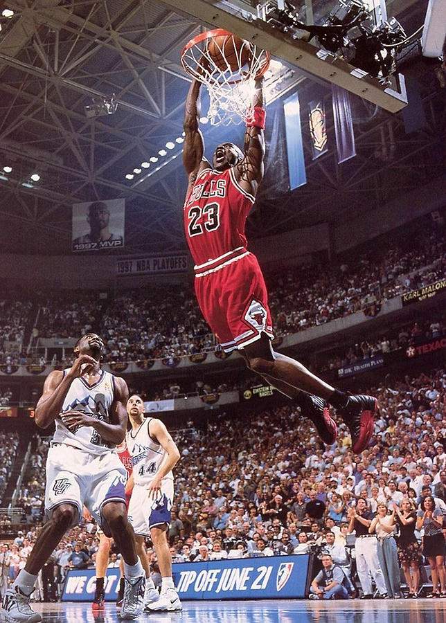 Michael Jordan Jump High Digital Art by Vernando Moreira - Pixels