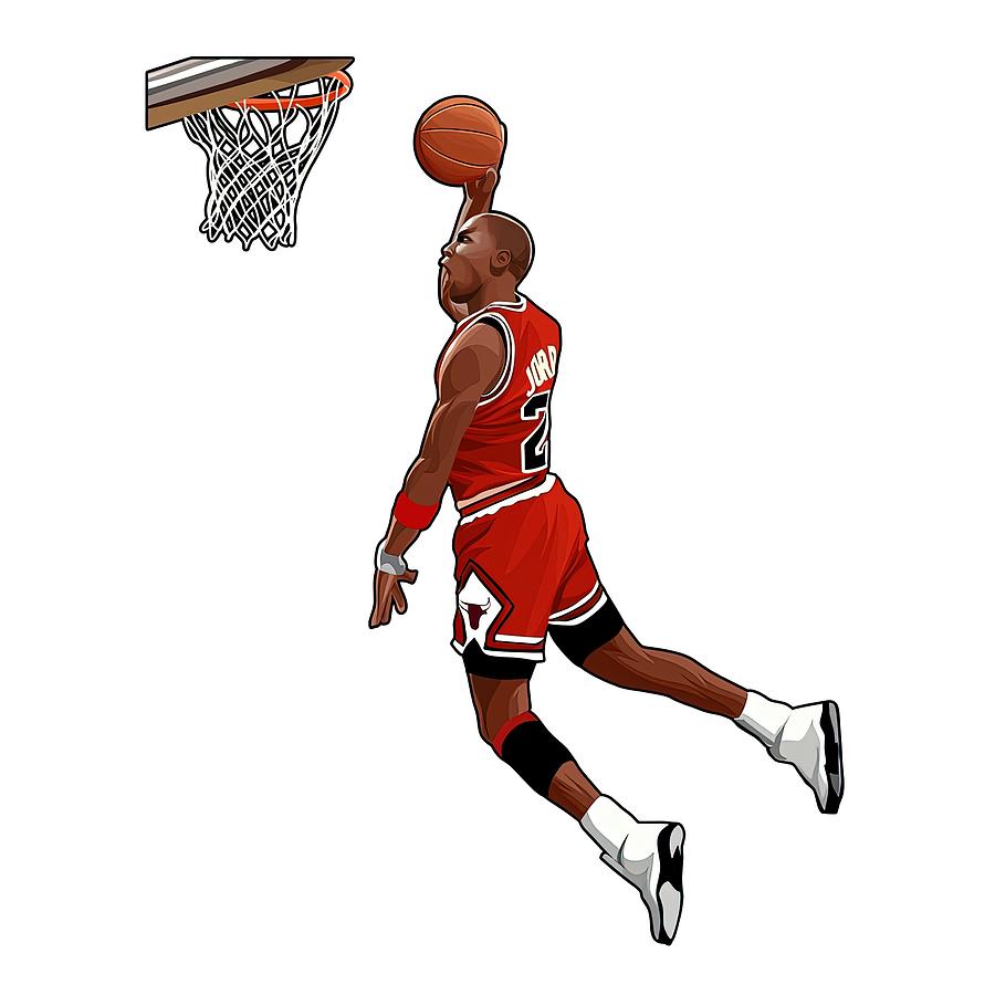 Michael Jordan Legendary Dunk Painting by Kennedy Grace - Fine Art America