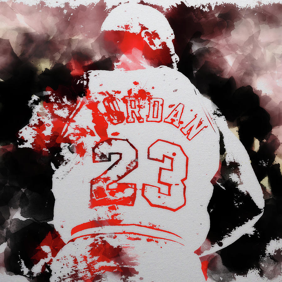 Michael Jordan On Fire Mixed Media by Brian Reaves