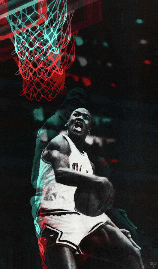 Michael Jordan Poster Mixed Media by Row One Brand