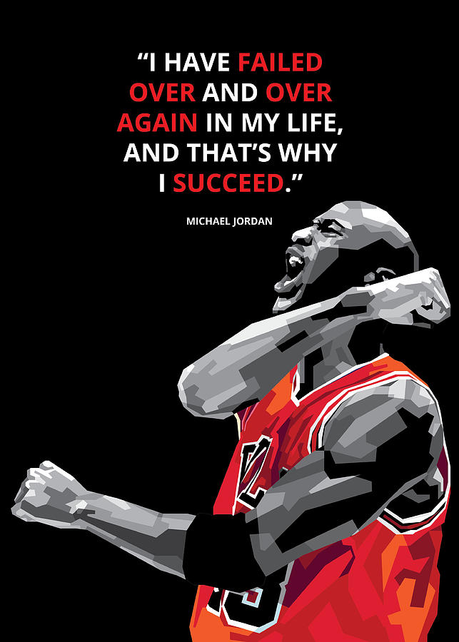 Michael Jordan Digital Art - Michael Jordan Quotes by Gilang Bogy