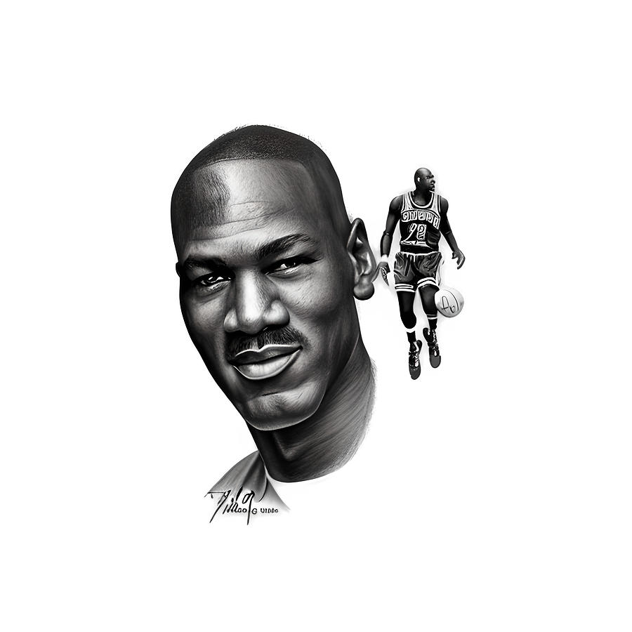 Michael Jordan Sketch Digital Art by Ervina Anandhita Pixels