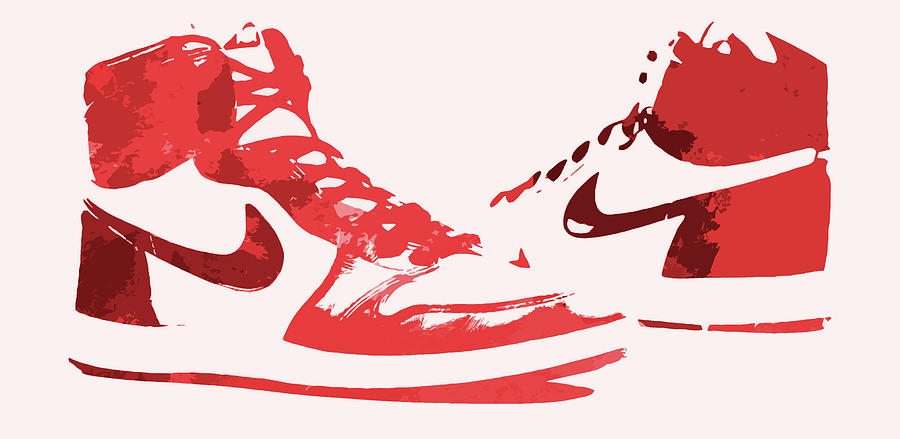 Michael Jordan Sneakers 4c Mixed Media by Brian Reaves